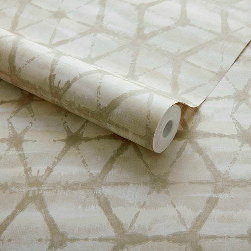Mineral Butter Cream Luxury Geometric Wallpaper