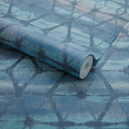 Mineral Agate Blue Luxury Geometric Wallpaper