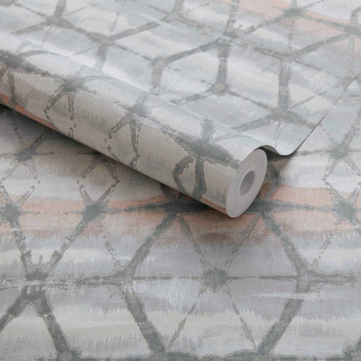 Mineral Marble Grey Luxury Geometric Wallpaper