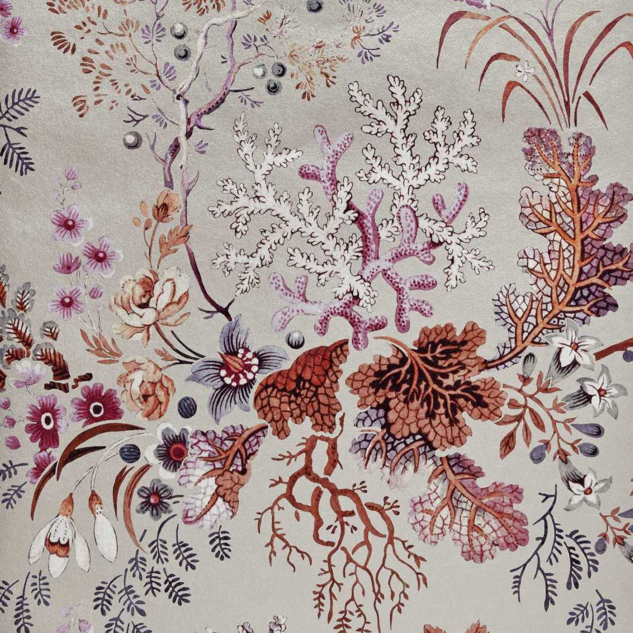 V&A Kilburn's Coral - Coral Reef Pink Wallpaper