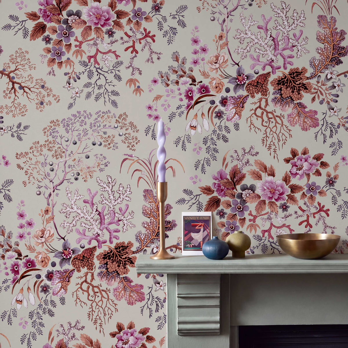 V&A Kilburn's Coral - Coral Reef Pink Wallpaper