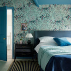 V&A Kilburn's Coral - Mist Green Wallpaper