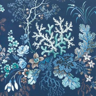 V&A Kilburn's Coral - Ocean Blue Wallpaper