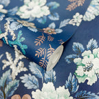 V&A Kilburn's Coral - Ocean Blue Wallpaper