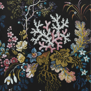 V&A Kilburn's Coral - Midnight Black Wallpaper