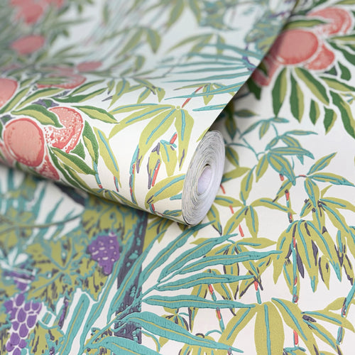 V&A Macaw - Olive Green Wallpaper