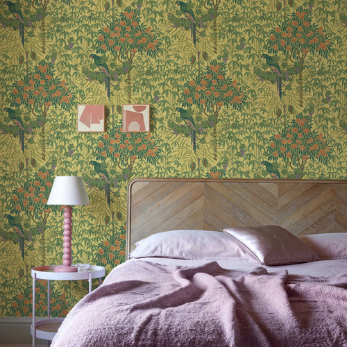 V&A Macaw - Vivid Yellow Wallpaper