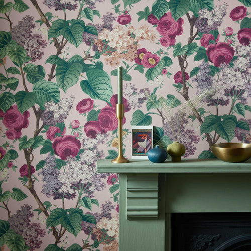V&A Floribunda - Blush Pink Wallpaper