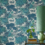 V&A Mandarin Garden - Mist Blue Wallpaper