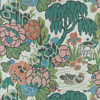V&A Mandarin Garden - Coral Wallpaper