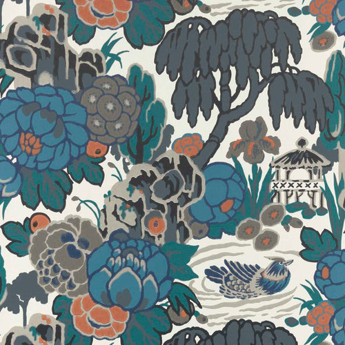 V&A Mandarin Garden - Ink Wallpaper