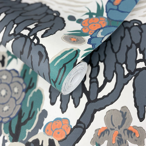V&A Mandarin Garden - Ink Wallpaper