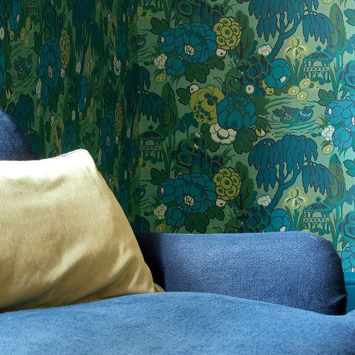 V&A Mandarin Garden - Jade Green Wallpaper