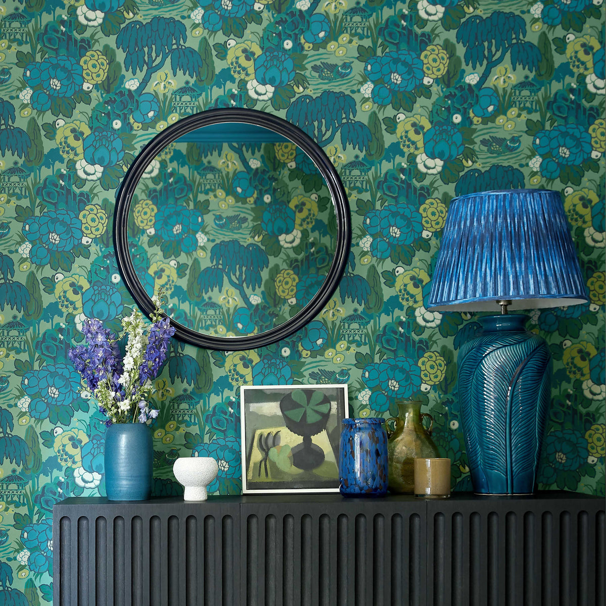 V&A Mandarin Garden - Jade Green Wallpaper