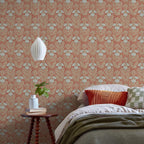 V&A Floral Fanfare - Coral Wallpaper