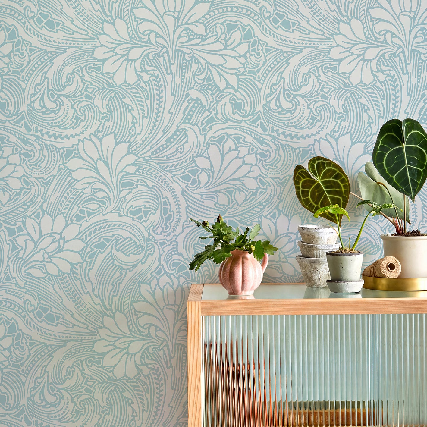 V&A Eden - Soft Teal Wallpaper