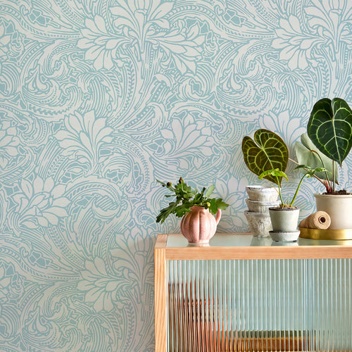 V&A Eden - Soft Teal Wallpaper