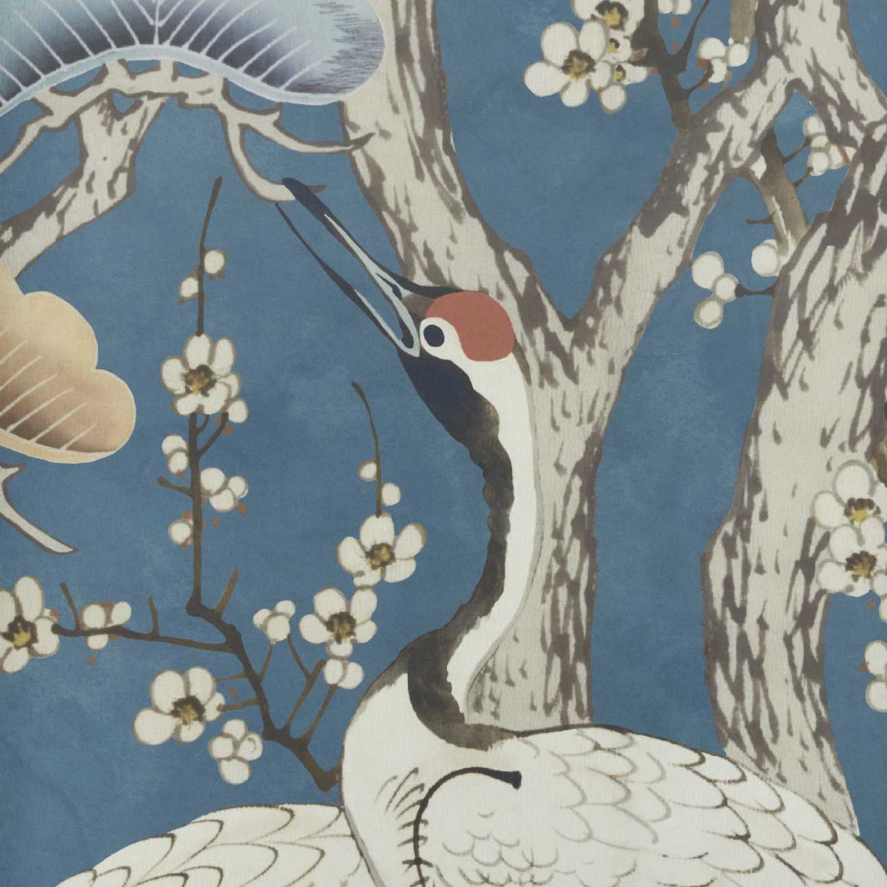 V&A Kyoto Blossom - Prussian Blue Wall Mural