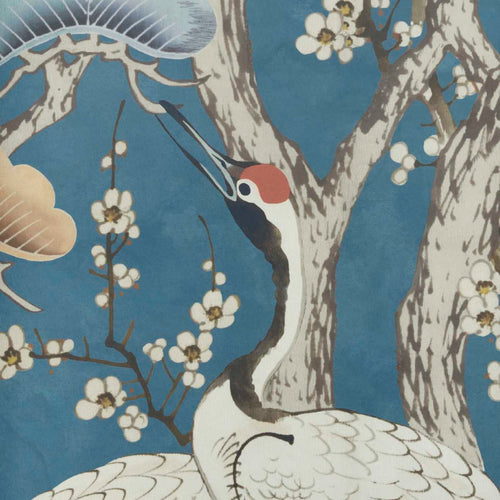 V&A Kyoto Blossom - Prussian Blue Wall Mural