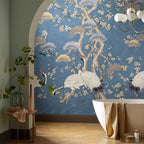 V&A Kyoto Blossom - Prussian Blue Wall Mural