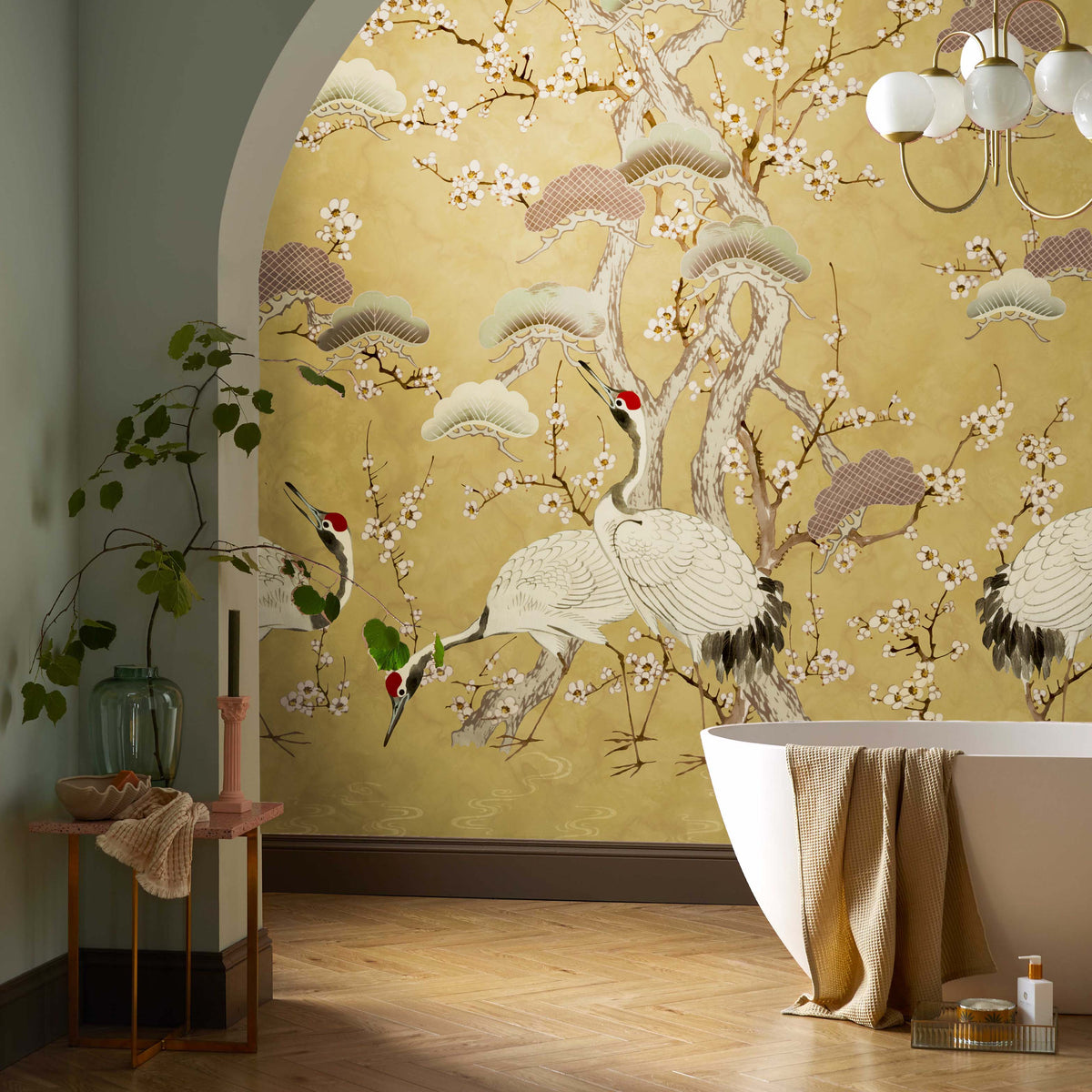 V&A Kyoto Blossom - Golden Yellow Wall Mural