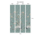 V&A Kyoto Blossom - Mist Blue Wall Mural