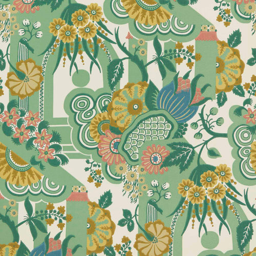 V&A Pineapple Garden - Verde Green Wallpaper