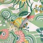 V&A Pineapple Garden - Verde Green Wallpaper
