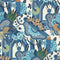 V&A Pineapple Garden - Colbalt Blue Wallpaper
