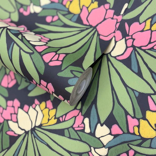 V&A Rhododendron - Magenta Pink Wallpaper