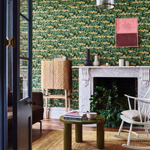 V&A Rhododendron - Yellow Wallpaper