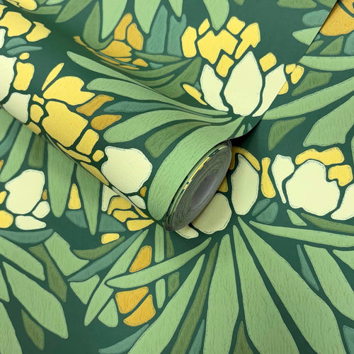 V&A Rhododendron - Yellow Wallpaper