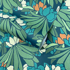 V&A Rhododendron - Forest Green Wallpaper