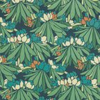 V&A Rhododendron - Forest Green Wallpaper