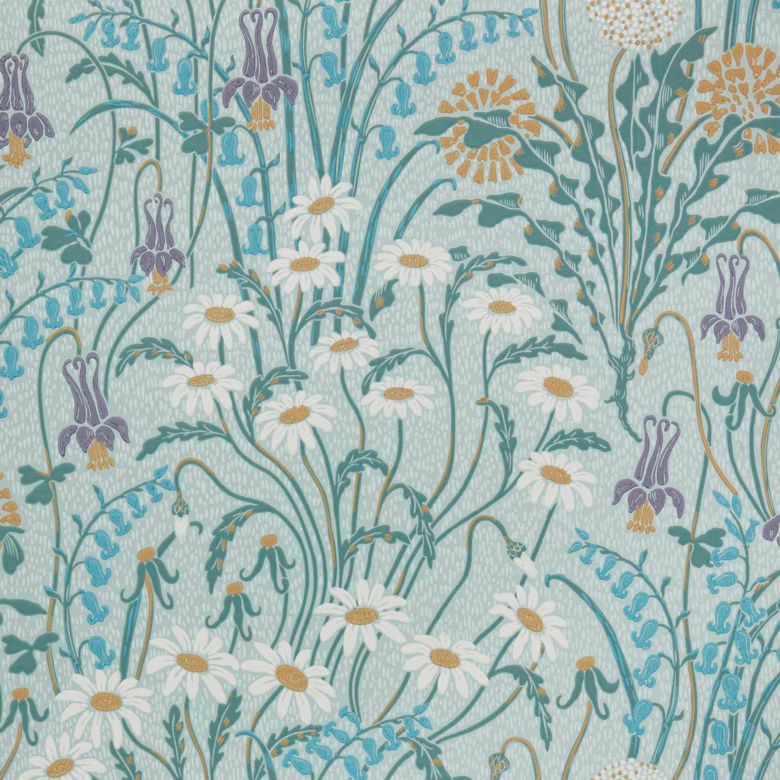 Flowerページ Flower Meadow Celeste Turquoise | V&A Wallpaper | 1838 Wallcoverings