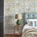 V&A Flower Meadow - Spring White Wallpaper
