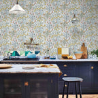 V&A Flower Meadow - Spring White Wallpaper
