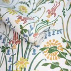 V&A Flower Meadow - Spring White Wallpaper