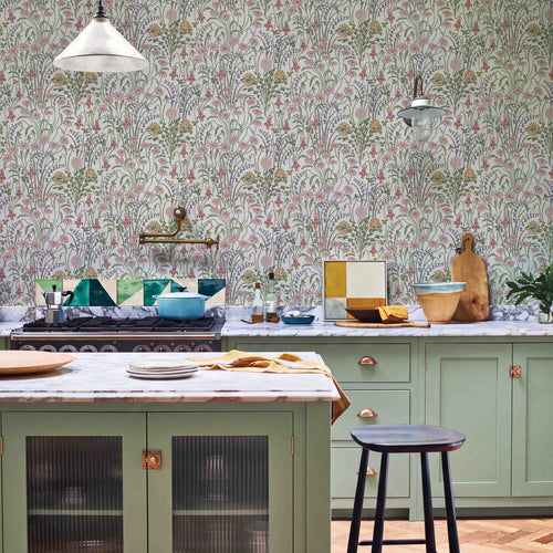 V&A Flower Meadow - Cream Wallpaper
