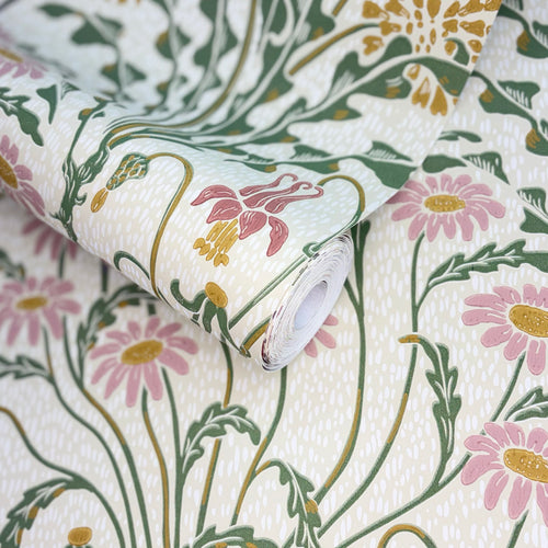 V&A Flower Meadow - Cream Wallpaper