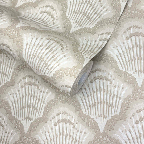V&A Calico Shell - Ivory Wallpaper