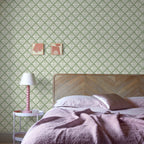 V&A Calico Shell - Verde Green Wallpaper