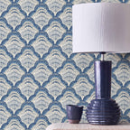 V&A Calico Shell - Colbalt Blue Wallpaper