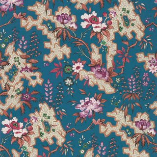 V&A Kilburn's Maze - Prussian Blue Wallpaper