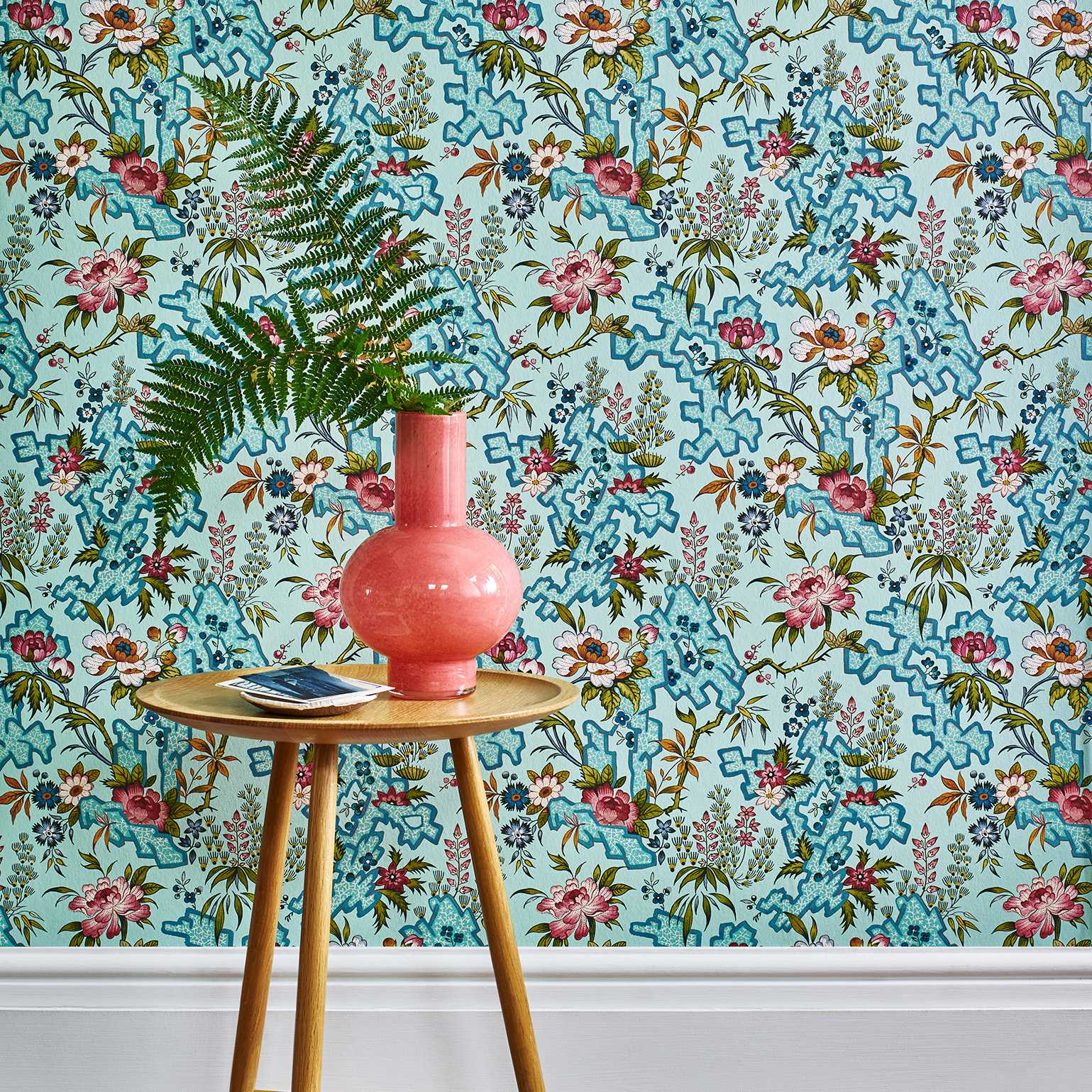 V&A Kilburn's Maze - Celeste Turquoise Wallpaper