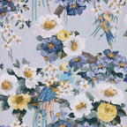 V&A Floral Serenade - Sky Blue Wallpaper