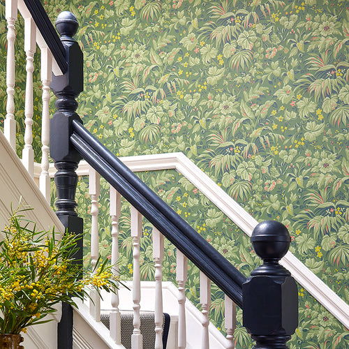V&A Palmette - Forest Green Wallpaper