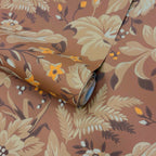 V&A Palmette - Clay Brown Wallpaper
