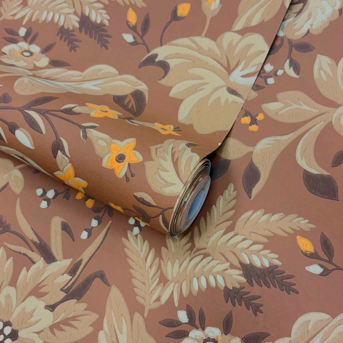 V&A Palmette - Clay Brown Wallpaper