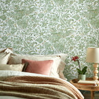 V&A Palmette - Sage Green Wallpaper